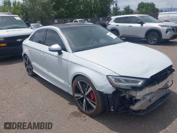 2020 Audi RS 3 with VIN WUABWGFF4LA904611, listed as a IAAI auction lot 42860543 with 36,566 mi miles and . Bid and sale history available at DreamBid. Image 1.
