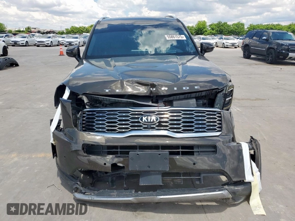 2020 Kia Telluride SX z VIN 5XYP5DHC1LG038521, wystawiony jako Copart lot #55861575 z przebiegiem 56 694 mil mil oraz Czysty tytuł • Clean title. Historia ofert i sprzedaży dostępna na DreamBid. Obrazek 5.