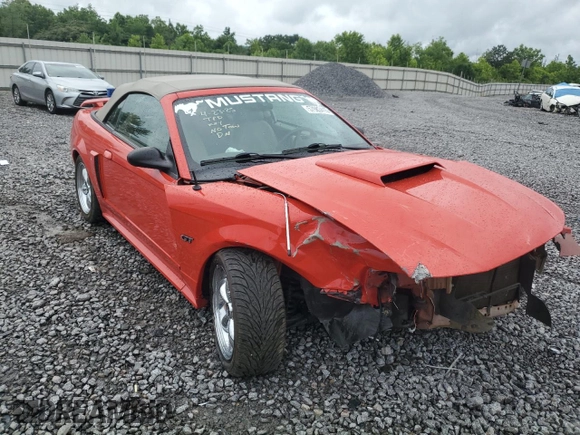 2001 Ford Mustang GT Deluxe with VIN 1FAFP45X01F203123, listed as a Copart auction lot 57983415 with Not provided miles and Salvage title. Bid and sale history available at DreamBid. Image 4.
