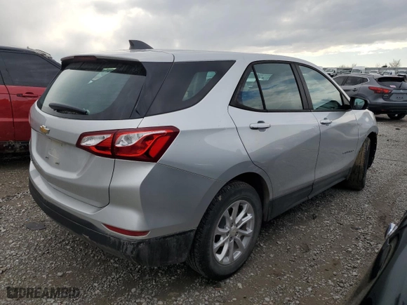 2020 Chevrolet Equinox LS with VIN 3GNAXHEV3LS520023, listed as a Copart auction lot 43454035 with 66,548 mi miles and Salvage Title. Bid and sale history available at carsss.com. Image 3.