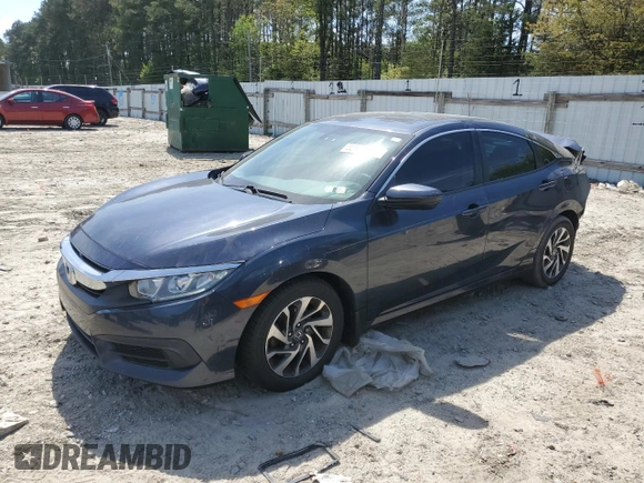 2016 Honda Civic EX with VIN 19XFC2F76GE242701, listed as a Copart auction lot 52005815 with 101,480 mi miles and Salvage Title. Bid and sale history available at DreamBid. Image 1.