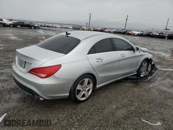 2015 Mercedes-Benz CLA 250 with VIN WDDSJ4EB3FN242578, listed as a Copart auction lot 41098594 with 104,142 mi miles and . Bid and sale history available at DreamBid. Image 3.