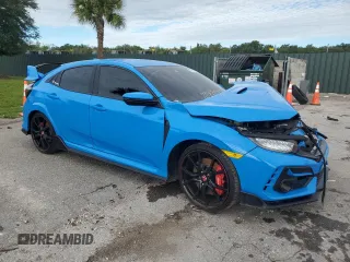 2021 Honda Civic Type R Touring z VIN SHHFK8G76MU200876, wystawiony jako Copart lot #57042224 z przebiegiem Nie podano mil oraz Szkoda całkowita • Salvage title. Historia ofert i sprzedaży dostępna na DreamBid. Obrazek 4.