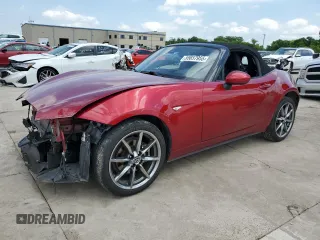 2021 Mazda MX-5 Miata Grand Touring with VIN JM1NDAD7XM0458609, listed as a Copart auction lot 55657955 with 26,780 mi miles and Salvage title. Bid and sale history available at DreamBid. Image 1.