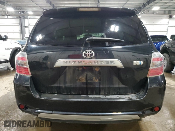 2010 Toyota Highlander Hybrid with VIN JTEBW3EH7A2041735, listed as a Copart auction lot 84684724 with 126,190 mi miles and Salvage Title. Bid and sale history available at carsss.com. Image 6.
