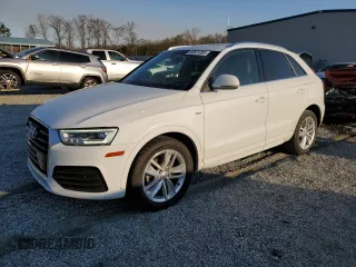 2018 Audi Q3 Premium Plus with VIN WA1HCCFS4JR000322, listed as a Copart auction lot 50021285 with 131,610 mi miles and Clean Title. Bid and sale history available at carsss.com. Image 1.