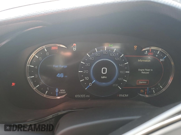 2017 Cadillac CTS with VIN NCS107247, listed as a Copart auction lot 61924574 with 65,055 mi miles and Salvage Title. Bid and sale history available at DreamBid. Image 9.