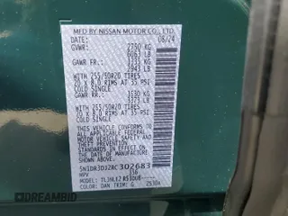 2024 Nissan Pathfinder Platinum with VIN 5N1DR3DJ2RC302683, listed as a Copart auction lot 53794565 with 1,101 mi miles and Salvage title. Bid and sale history available at DreamBid. Image 14.