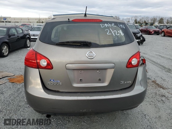2008 Nissan Rogue SL with VIN JN8AS58V28W405088, listed as a Copart auction lot 49606585 with 126,370 mi miles and Salvage Title. Bid and sale history available at DreamBid. Image 6.