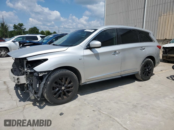 2015 Infiniti QX60 with VIN 5N1AL0MN5FC505729, listed as a Copart auction lot 62725784 with 147,787 mi miles and Salvage Title. Bid and sale history available at DreamBid. Image 1.
