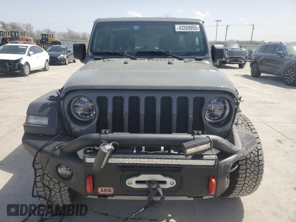 2020 Jeep Wrangler Unlimited Willys with VIN 1C4HJXDN3LW117023, listed as a Copart auction lot 43269955 with 44,182 mi miles and Salvage title. Bid and sale history available at DreamBid. Image 5.