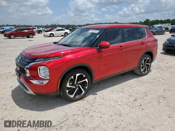 2024 Mitsubishi Outlander SE z VIN JA4J3VA89RZ048600, wystawiony jako Copart lot #60091975 z przebiegiem Nie podano mil oraz Szkoda całkowita • Salvage title. Historia ofert i sprzedaży dostępna na DreamBid. Obrazek 1.