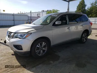 2017 Nissan Pathfinder SV z VIN 5N1DR2MN4HC673579, wystawiony jako Copart lot #54202195 z przebiegiem 152 499 mil mil oraz Szkoda całkowita • Salvage title. Historia ofert i sprzedaży dostępna na DreamBid. Obrazek 1.