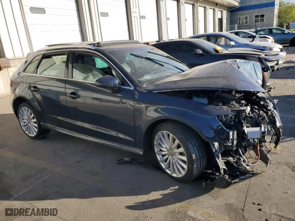 2017 Audi A3 Sportback e-tron Premium Plus with VIN WAUTPBFF5HA136367, listed as a Copart auction lot 74679174 with 59,642 mi miles and Salvage Title. Bid and sale history available at carsss.com. Image 4.