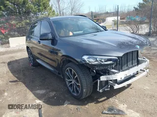 2022 BMW X3 M40i with VIN 5UX83DP09N9J60080, listed as a IAAI auction lot 41908363 with 37,263 mi miles. Bid and sale history available at carsss.com. Image 1.