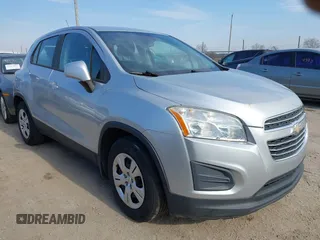 2016 Chevrolet Trax LS with VIN KL7CJKSB5GB505466, listed as a IAAI auction lot 41731831 with 161,660 mi miles. Bid and sale history available at carsss.com. Image 1.