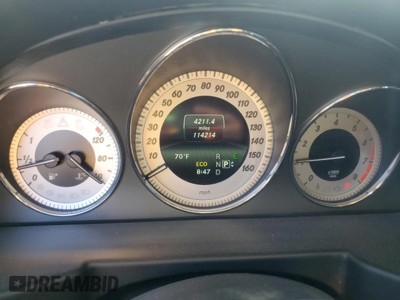 2014 Mercedes-Benz GLK 350 with VIN WDCGG5HB3EG333962, listed as a Copart auction lot 52577125 with 114,214 mi miles and Salvage Title. Bid and sale history available at DreamBid. Image 9.