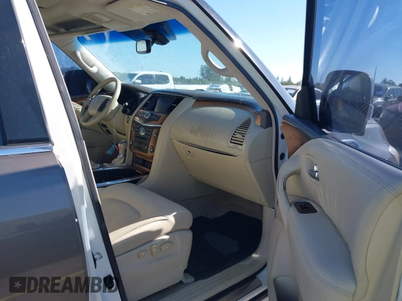 2011 Infiniti QX56 7-passenger with VIN JN8AZ2NE8B9000843, listed as a IAAI auction lot 41836248 with 191,985 mi miles and . Bid and sale history available at DreamBid. Image 5.