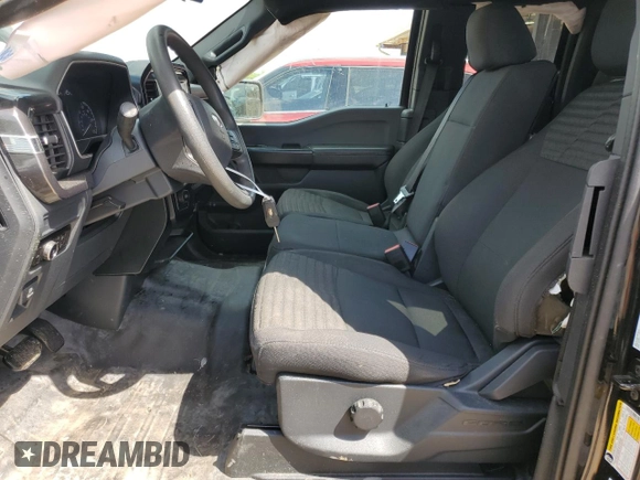2023 Ford F-150 XL with VIN 1FTEX1CP4PKD57678, listed as a Copart auction lot 52017545 with 21,553 mi miles and Clean title. Bid and sale history available at DreamBid. Image 7.