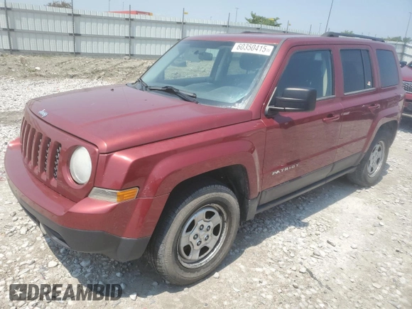 2014 Jeep Patriot Sport with VIN 1C4NJPBA4ED601316, listed as a Copart auction lot 60350415 with 215,212 mi miles and Clean title. Bid and sale history available at DreamBid. Image 1.