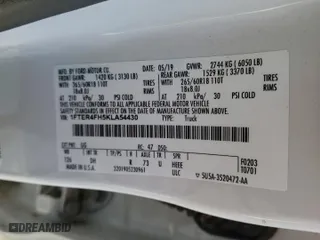2019 Ford Ranger XL with VIN 1FTER4FH5KLA54430, listed as a Copart auction lot 43701485 with 58,607 mi miles and Salvage Title. Bid and sale history available at carsss.com. Image 12.