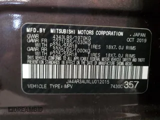 2020 Mitsubishi Outlander Sport ES 2.0 with VIN JA4AR3AUXLU012015, listed as a Copart auction lot 50428495 with 168,918 mi miles and Clean Title. Bid and sale history available at carsss.com. Image 12.