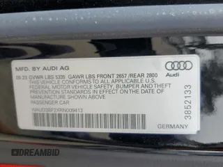 2024 Audi A6 Premium with VIN WAUD3BF2XRN009413, listed as a Copart auction lot 53256695 with Not provided miles and Clean title. Bid and sale history available at DreamBid. Image 12.