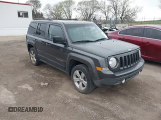 2016 Jeep Patriot High Altitude Edition with VIN 1C4NJRFB4GD617114, listed as a IAAI auction lot 42036037 with 106,205 mi miles. Bid and sale history available at carsss.com. Image 1.