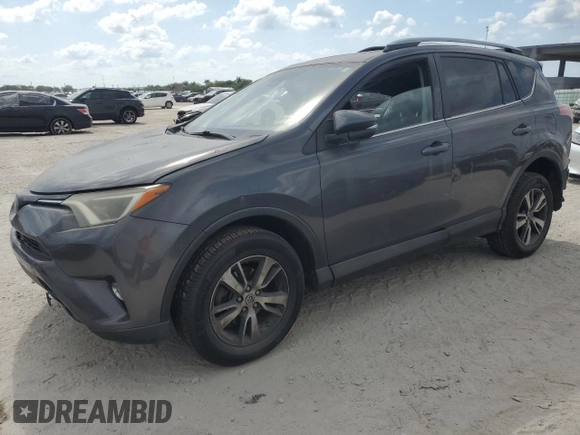 2018 Toyota RAV4 XLE with VIN 2T3WFREV0JW409386, listed as a Copart auction lot 53428615 with 91,999 mi miles and Salvage Title. Bid and sale history available at carsss.com. Image 1.