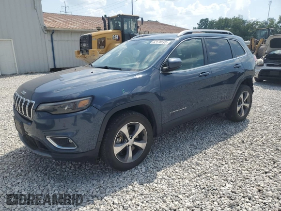 2019 Jeep Cherokee Limited with VIN 1C4PJMDX8KD456737, listed as a Copart auction lot 62178195 with 41,249 mi miles and Salvage title. Bid and sale history available at DreamBid. Image 1.