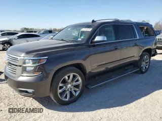 2015 Chevrolet Suburban LTZ with VIN 1GNSKKKC3FR551752, listed as a Copart auction lot 47878375 with 140,330 mi miles and Salvage Title. Bid and sale history available at carsss.com. Image 1.