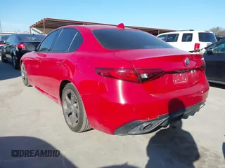 2018 Alfa Romeo Giulia with VIN ZARFAEBN8J7567620, listed as a IAAI auction lot 41738301 with 80,194 mi miles. Bid and sale history available at carsss.com. Image 3.