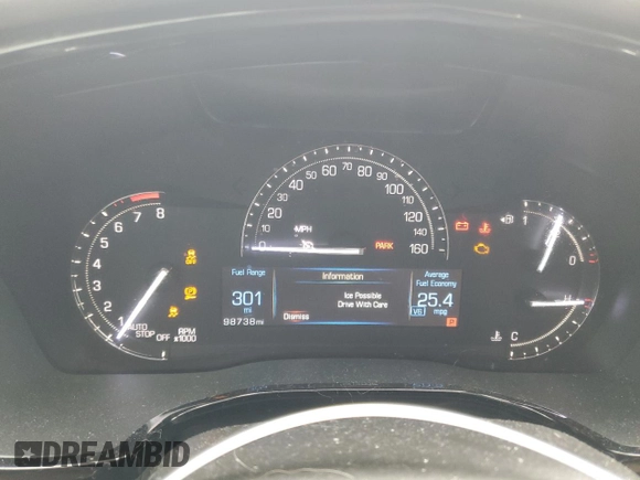 2017 Cadillac XT5 Luxury FWD with VIN 1GYKNBRS6HZ102463, listed as a Copart auction lot 44979655 with 98,738 mi miles and Salvage Title. Bid and sale history available at DreamBid. Image 9.