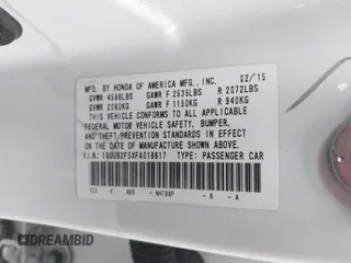 2015 Acura TLX Technology with VIN 19UUB2F5XFA018617, listed as a IAAI auction lot 42055620 with 156,832 mi miles and . Bid and sale history available at DreamBid. Image 9.
