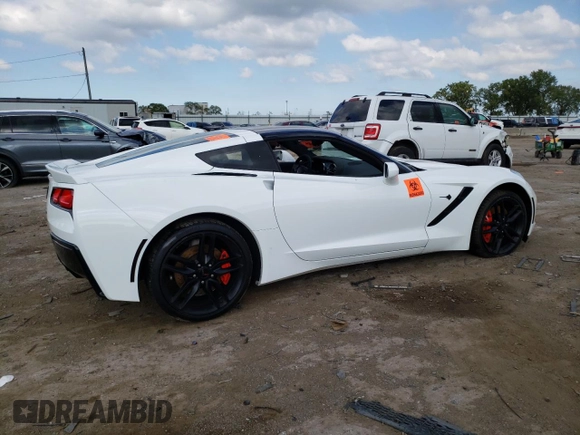 2017 Chevrolet Corvette Z51 3LT with VIN 1G1YM2D70H5118356, listed as a Copart auction lot 72786214 with Not provided miles and Salvage title. Bid and sale history available at DreamBid. Image 3.