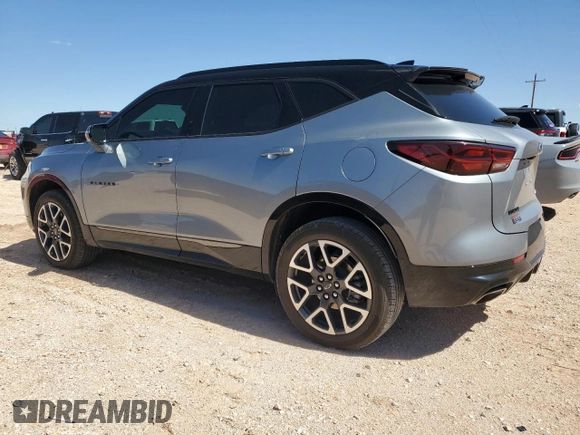 2024 Chevrolet Blazer RS z VIN 3GNKBERS8RS181723, wystawiony jako Copart lot #55898855 z przebiegiem 18 349 mil mil oraz Szkoda całkowita • Salvage title. Historia ofert i sprzedaży dostępna na DreamBid. Obrazek 2.