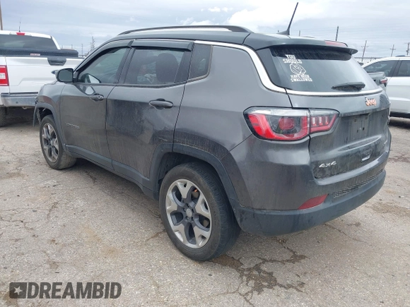 2019 Jeep Compass Limited with VIN 3C4NJDCB9KT666254, listed as a IAAI auction lot 41951603 with 65,990 mi miles and . Bid and sale history available at DreamBid. Image 3.