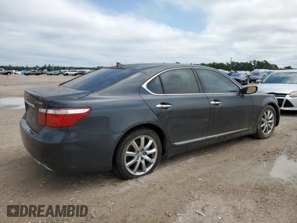2009 Lexus LS 460 with VIN JTHBL46F695084665, listed as a Copart auction lot 53698205 with 59,679 mi miles and Clean Title. Bid and sale history available at carsss.com. Image 3.