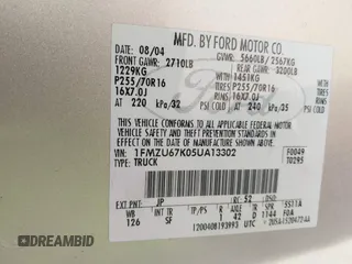 2005 Ford Explorer Sport Trac XLS с VIN 1FMZU67K05UA13302, выставлен на аукционе IAAI как лот 42507293 с пробегом 166 641 миль миль и . История ставок и продаж доступна на DreamBid. Изображение 9.