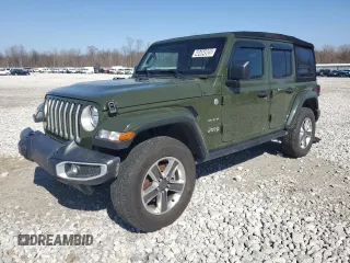 2022 Jeep Wrangler Unlimited Sahara with VIN 1C4HJXEN2NW151228, listed as a Copart auction lot 48484905 with 43,351 mi miles and Clean Title. Bid and sale history available at DreamBid. Image 1.