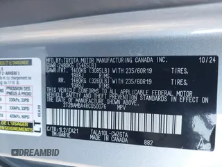 2024 Lexus RX 350 z VIN 2T2BAMBA4RC050076, wystawiony jako IAAI lot #42056995 z przebiegiem 3923 mil mil oraz . Historia ofert i sprzedaży dostępna na DreamBid. Obrazek 9.