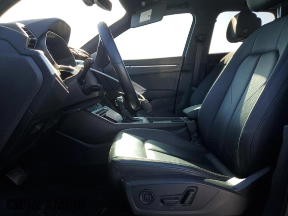 2022 Audi Q3 Premium with VIN WA1AUCF38N1023856, listed as a Copart auction lot 54484245 with 36,161 mi miles and Salvage Title. Bid and sale history available at DreamBid. Image 7.
