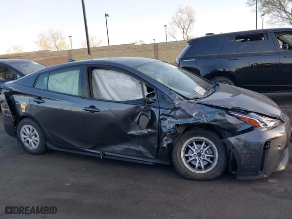 2020 Toyota Prius L Eco with VIN JTDKARFU9L3122010, listed as a IAAI auction lot 41969655 with 76,250 mi miles. Bid and sale history available at carsss.com. Image 6.