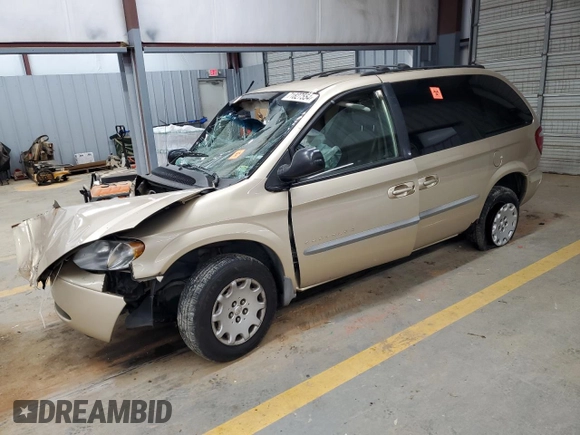 2001 Chrysler Voyager LX z VIN 1C4GJ453X1B168773, wystawiony jako Copart lot #71827554 z przebiegiem Nie podano mil oraz Szkoda całkowita • Salvage title. Historia ofert i sprzedaży dostępna na DreamBid. Obrazek 1.