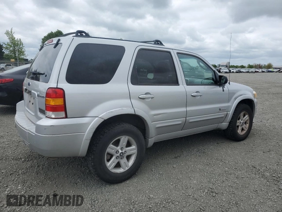 2005 Ford Escape Hybrid with VIN 1FMCU96H75KC95236, listed as a Copart auction lot 54528685 with 186,511 mi miles and Clean title. Bid and sale history available at DreamBid. Image 3.