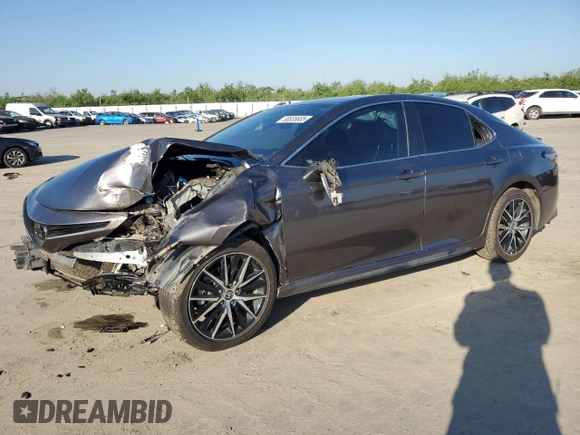 2023 Toyota Camry SE with VIN 4T1G11AK8PU732604, listed as a Copart auction lot 50635685 with 57,364 mi miles and Salvage Title. Bid and sale history available at DreamBid. Image 1.