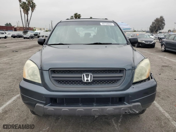 2005 Honda Pilot LX with VIN 2HKYF18125H505956, listed as a Copart auction lot 49728655 with 275,696 mi miles and Salvage Title. Bid and sale history available at carsss.com. Image 5.