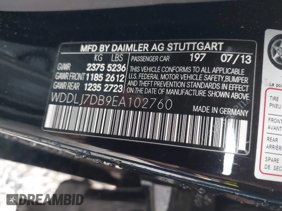 2014 Mercedes-Benz CLS 550 с VIN WDDLJ7DB9EA102760, выставлен на аукционе IAAI как лот 42171001 с пробегом 61 294 миль миль и . История ставок и продаж доступна на DreamBid. Изображение 9.