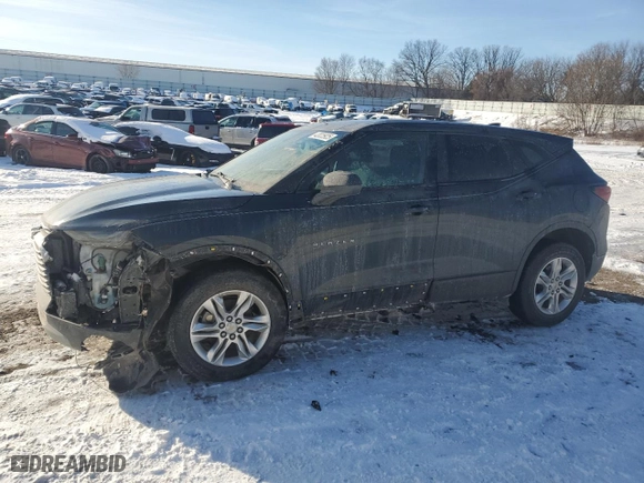 2020 Chevrolet Blazer LT with VIN 3GNKBCR45LS653003, listed as a Copart auction lot 42025925 with 54,839 mi miles and Salvage Title. Bid and sale history available at carsss.com. Image 1.