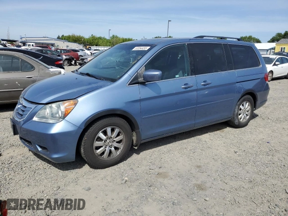 2008 Honda Odyssey EX-L z VIN 5FNRL38738B037025, wystawiony jako Copart lot #53354455 z przebiegiem 161 291 mil mil oraz Szkoda całkowita • Salvage title. Historia ofert i sprzedaży dostępna na DreamBid. Obrazek 1.